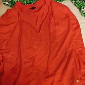 Ann Taylor Vibrant Orange Blouse